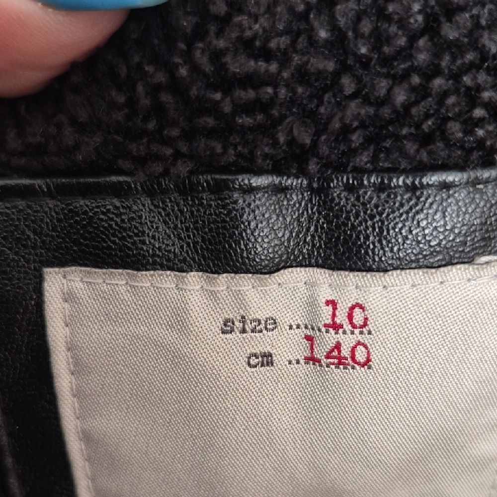 Zara Black Kids Faux Leather with Gray Hat - Picture 4 of 16